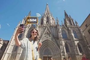 Barcelona&Spain: Unlimited EU Internet with eSIM Mobile Data