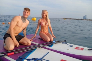 バルセロナ：サンライズまたはサンセット パドルサーフィン with フォト