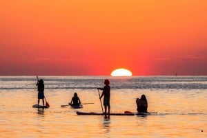 Barcelona: Paddleboarding o wschodzie słońca z instruktorem i zdjęciami