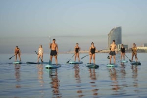 Barcelona: Sunrise Paddleboarding with Instructor and Photos
