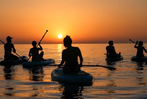 Barcelona: Auringonnousun paddleboarding ohjaajan kanssa ja valokuvat