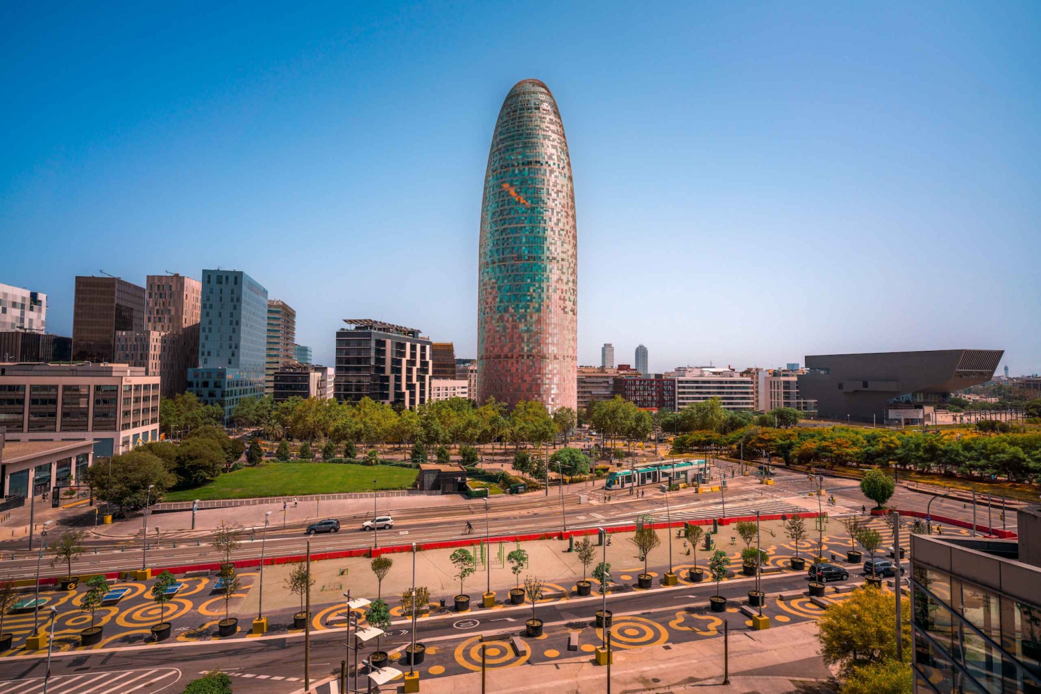 Barcelona: Mirador torre Glòries Spring køen over-billet