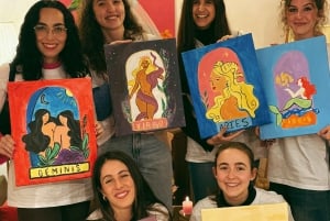 Barcelona: ¡Vino y arte! Vino ilimitado y artistas locales