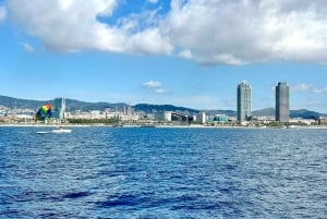 Barcelona Badalona : Sailboat Tour, Snacks, Drinks, Swimming