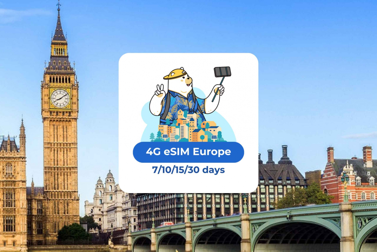 Europa: eSIM mobiele data (33 landen) - 10/15/20/30 dagen