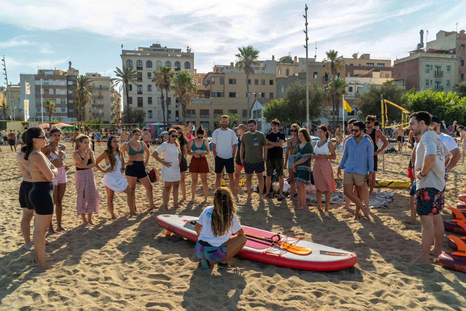 Lekcja paddlesurfingu w Barcelonie