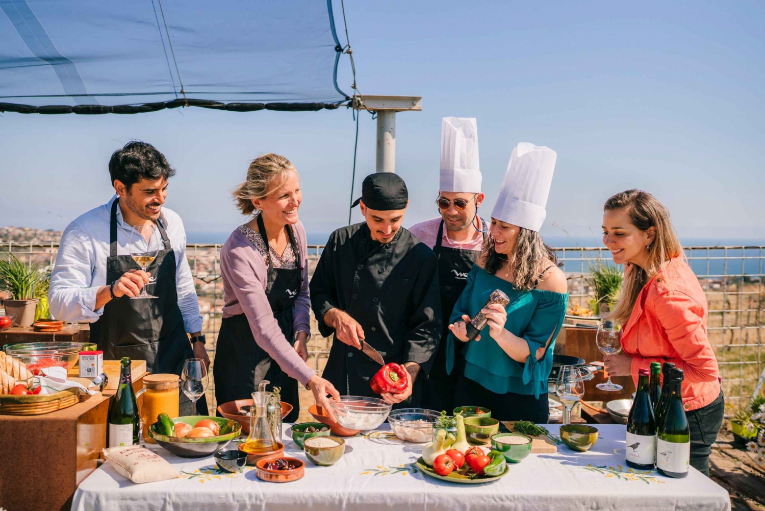 Barcellona: Corso di cucina sulla paella e tour della cantina Alella