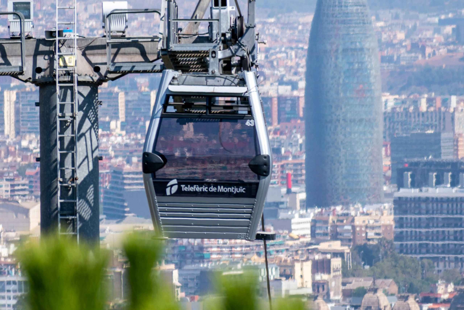 Panorama von Barcelona: Montjuïc, Seilbahn und Strand
