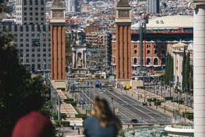 Panorama von Barcelona: Montjuïc, Seilbahn und Strand