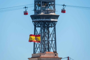 Panorama von Barcelona: Montjuïc, Seilbahn und Strand