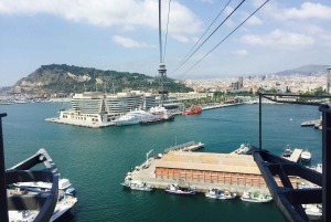 Panorama von Barcelona: Montjuïc, Seilbahn und Strand