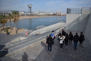 Panorama von Barcelona: Montjuïc, Seilbahn und Strand