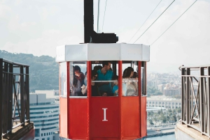 Panorama von Barcelona: Montjuïc, Seilbahn und Strand