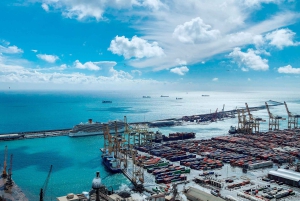 Panorama von Barcelona: Montjuïc, Seilbahn und Strand