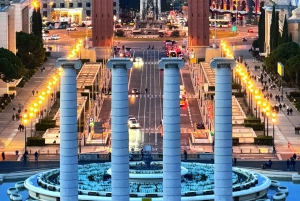 Panorama von Barcelona: Montjuïc, Seilbahn und Strand