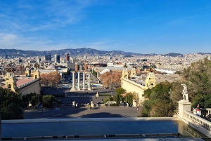 Panorama von Barcelona: Montjuïc, Seilbahn und Strand