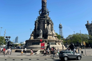 Panorama von Barcelona: Montjuïc, Seilbahn und Strand