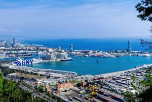 Panorama von Barcelona: Montjuïc, Seilbahn und Strand