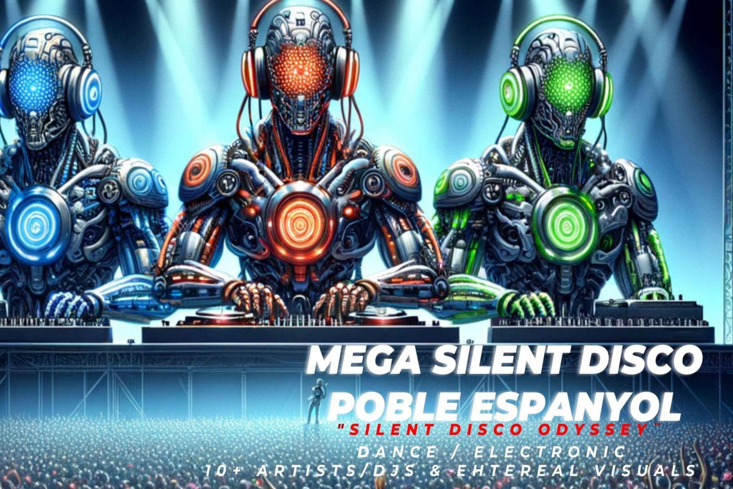 Poble espanyol: Mega Silent Disco Event Visuals & Music