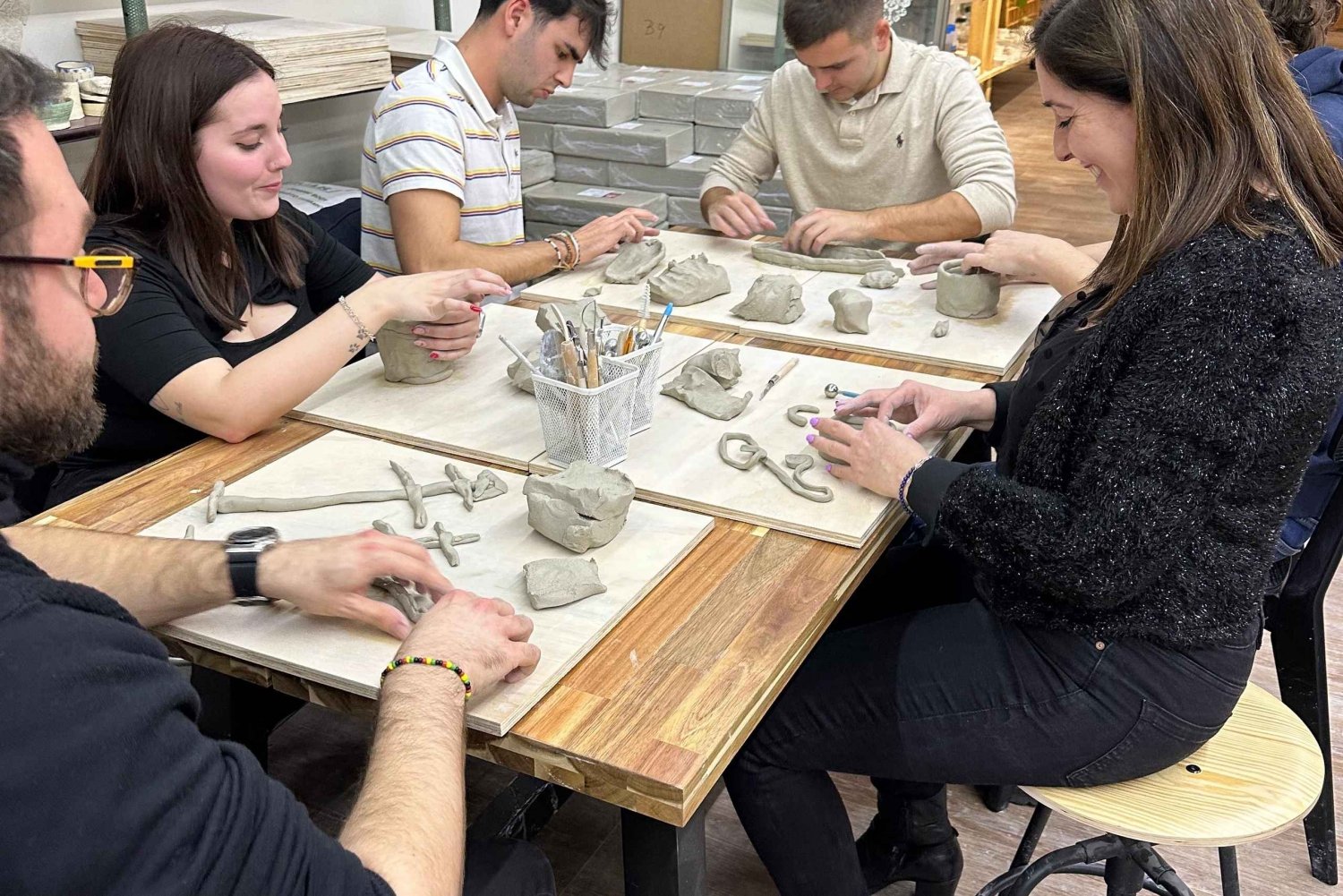 Barcelona: Pottery Workshop with Wine