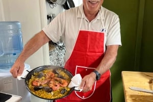 Cours de cuisine Paella Premium, avec Tapas et visite du marché