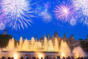 Spring køen over Poble Espanyol Barcelona spansk landsbytur