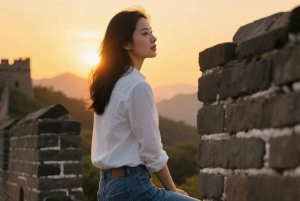 Tour panoramico guidato in autobus nel pomeriggio alla Grande Muraglia di Mutianyu