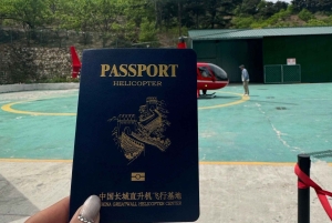 Pékin : survol en hélicoptère de la Grande Muraille de Mutianyu