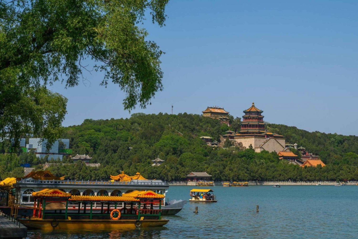 Peking: Imperial Waterway Boat+Sommarpalatset Självguidad tur