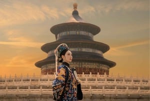 Pequim: transformação com trajes tradicionais chineses e sessão fotográfica