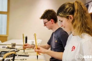 Cours de calligraphie à Beijing Wangfujing Près de la Cité interdite