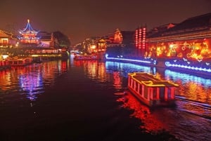Nanjing:Cruzeiro noturno - Rio Qinhuai& Visita nocturna - Portão Zhonghua