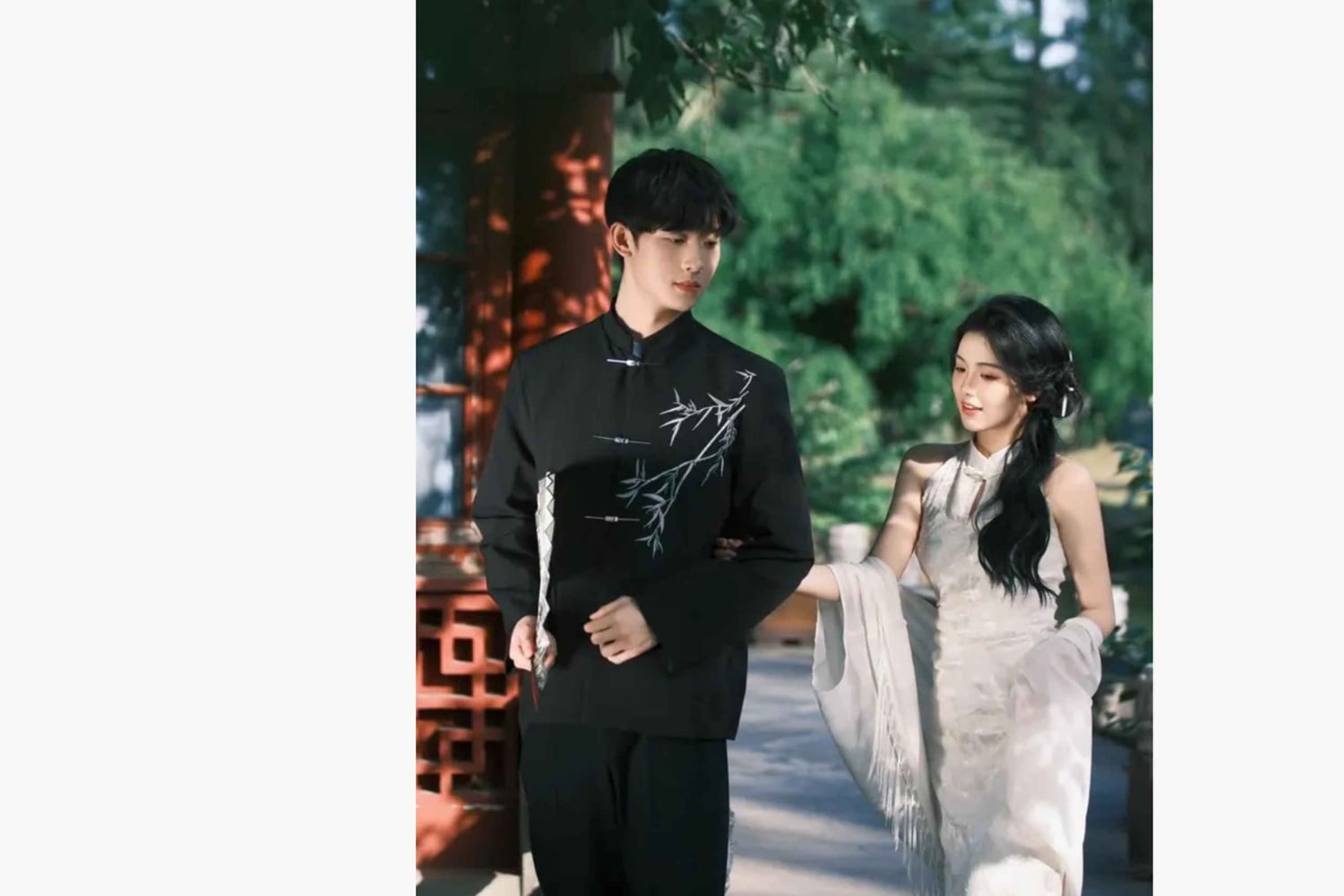 Hanfu-kostymeutleie med sminke og hårstyling