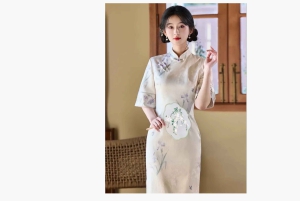 Hanfu-kostymeutleie med sminke og hårstyling