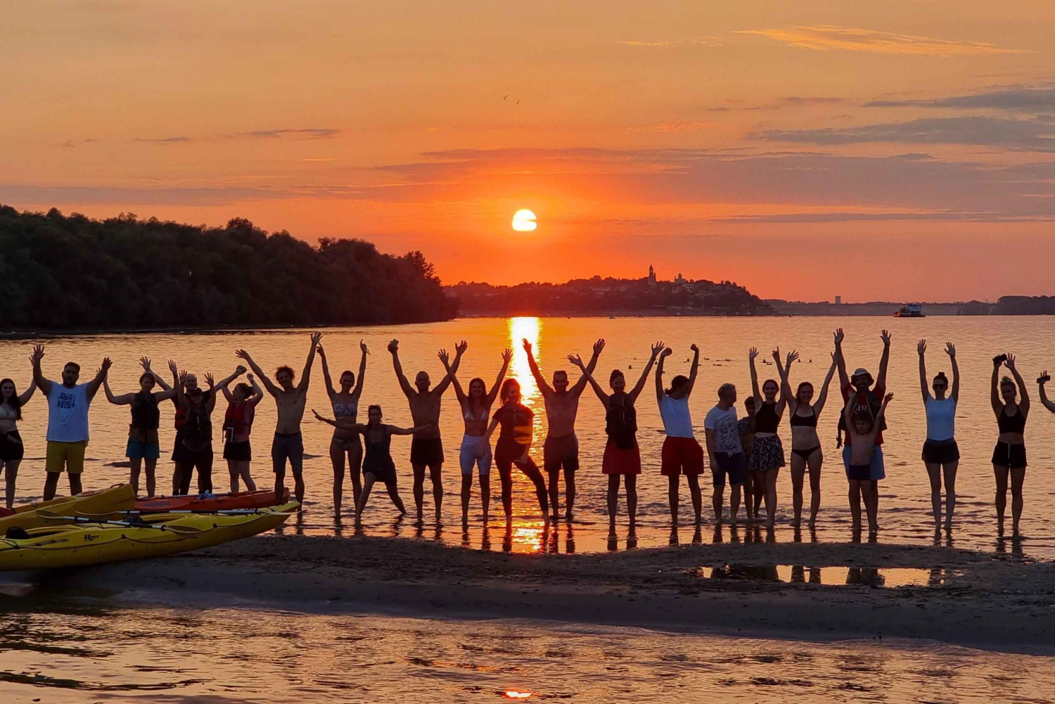 Belgrado: Tour in kayak al tramonto