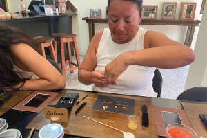 San Pedro, Belice: clase de arte en bambú con cócteles sin alcohol y aperitivos.