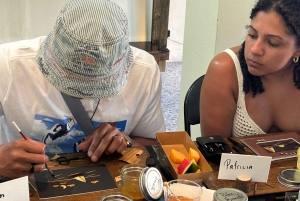 San Pedro, Belice: clase de arte en bambú con cócteles sin alcohol y aperitivos.