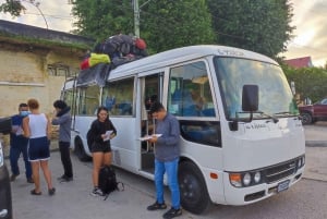 Tikal: From your hotel in Tikal to San Pedro Ambergris Belize Bus + Ferry