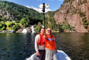 Bergen: Fiorde de Bergen em um barco Zodiac ou Pontoon