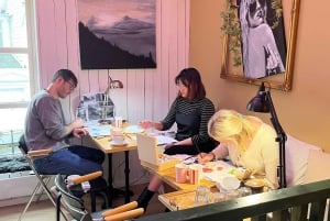 Bergen: maalata norjalainen maisema vesiväreillä