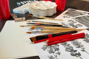 Bergen: maalata norjalainen maisema vesiväreillä