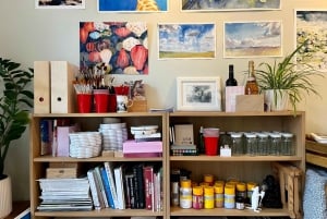 Bergen: maalata norjalainen maisema vesiväreillä