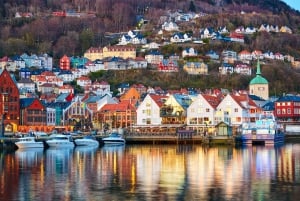 Bergen: Sightseeingtur til fods med færgetur