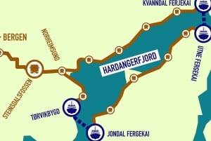 Führung: Hardangerfjord, Wasserfälle und Fährüberfahrt