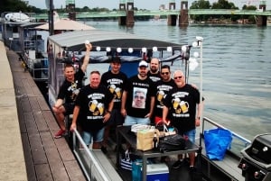 Berlin: Boat Rental BBQ boat with waterslide for 12 people