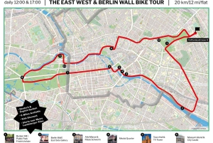 Berlijn: Van oost naar west & muur rondleiding per fiets met gids