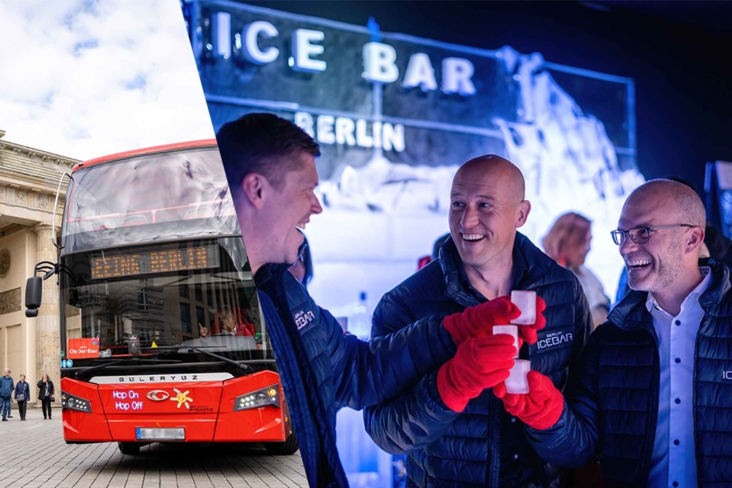 Berlijn: combiticket hop-on, hop-off-bus en Icebar