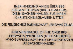 Berlin: Sachsenhausen Memorial camp with licensed Tour Guide