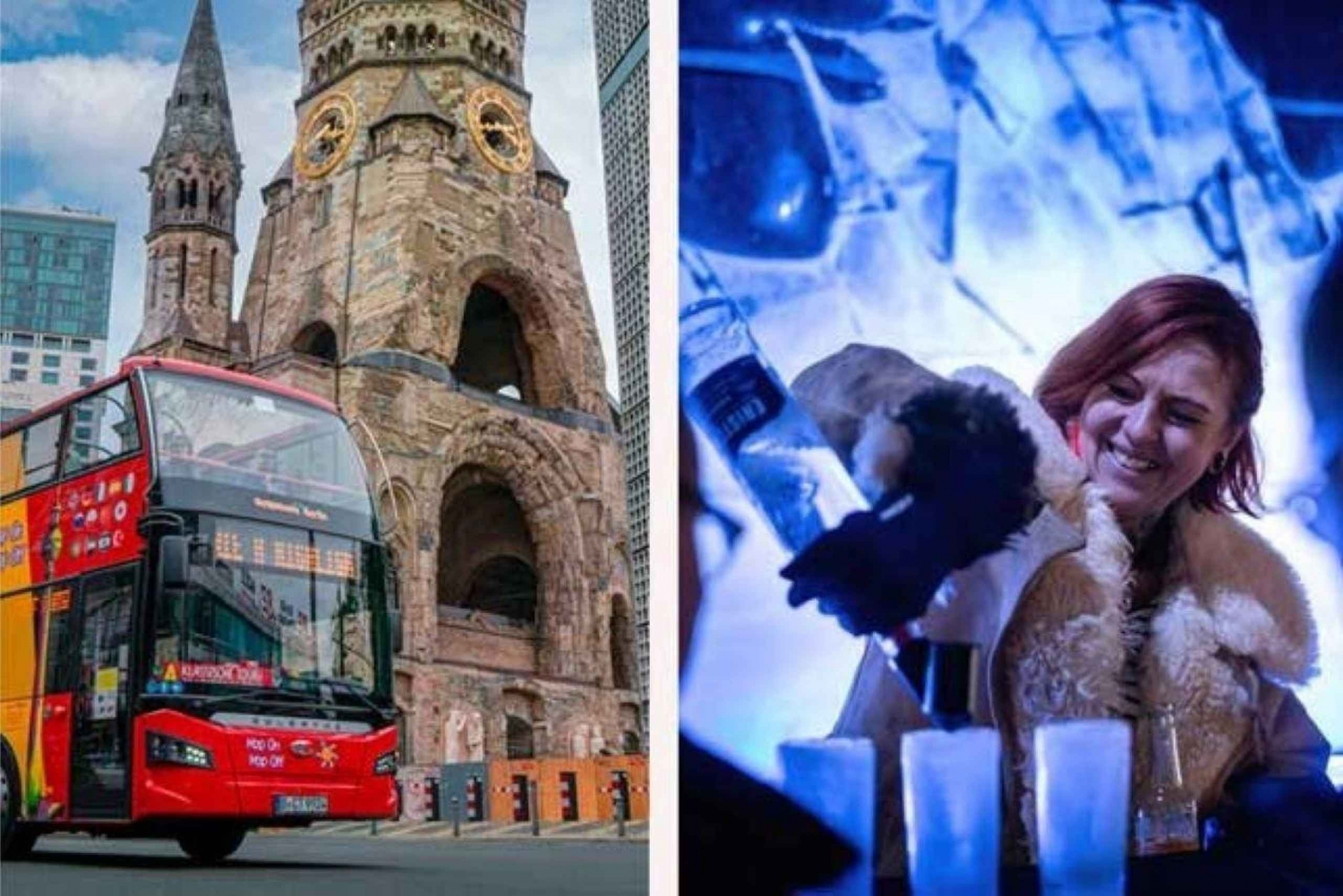 Zwiedzanie Berlina: Autobus HOHO - wszystkie linie (A+B) & Icebar