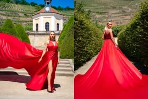Einzigartiges Fotoshooting im fliegenden Kleid in Berlin